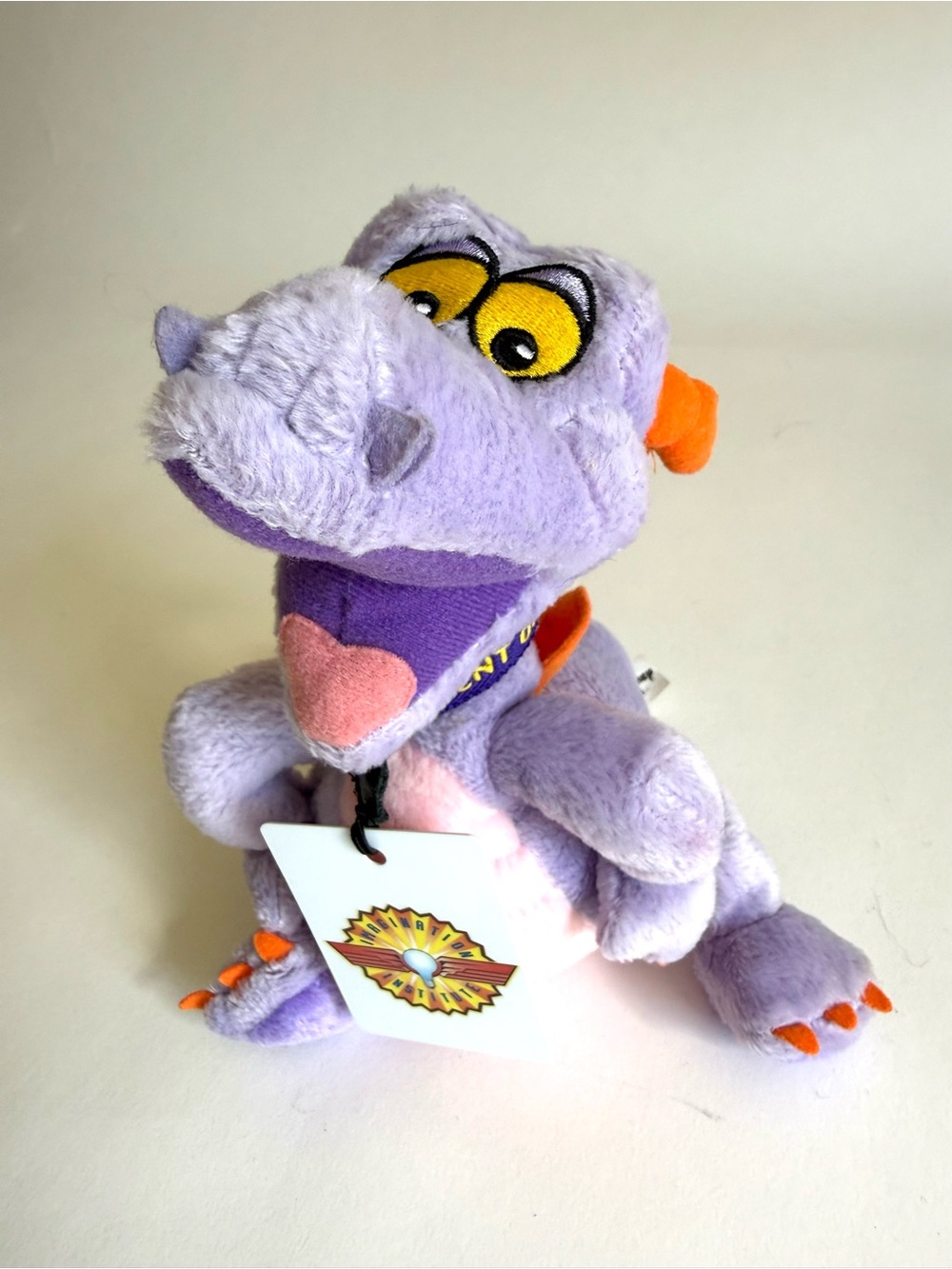 Disney Parks EPCOT Figment Dragon Plush Imagination Institute Lanyard ID EUC VTG